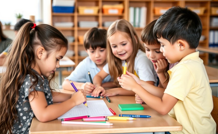 Kids in Canadian school